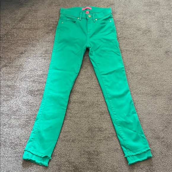 Lilly Pulitzer Denim - Lilly Pulitzer Green Layered Fringe Jeans Size 00